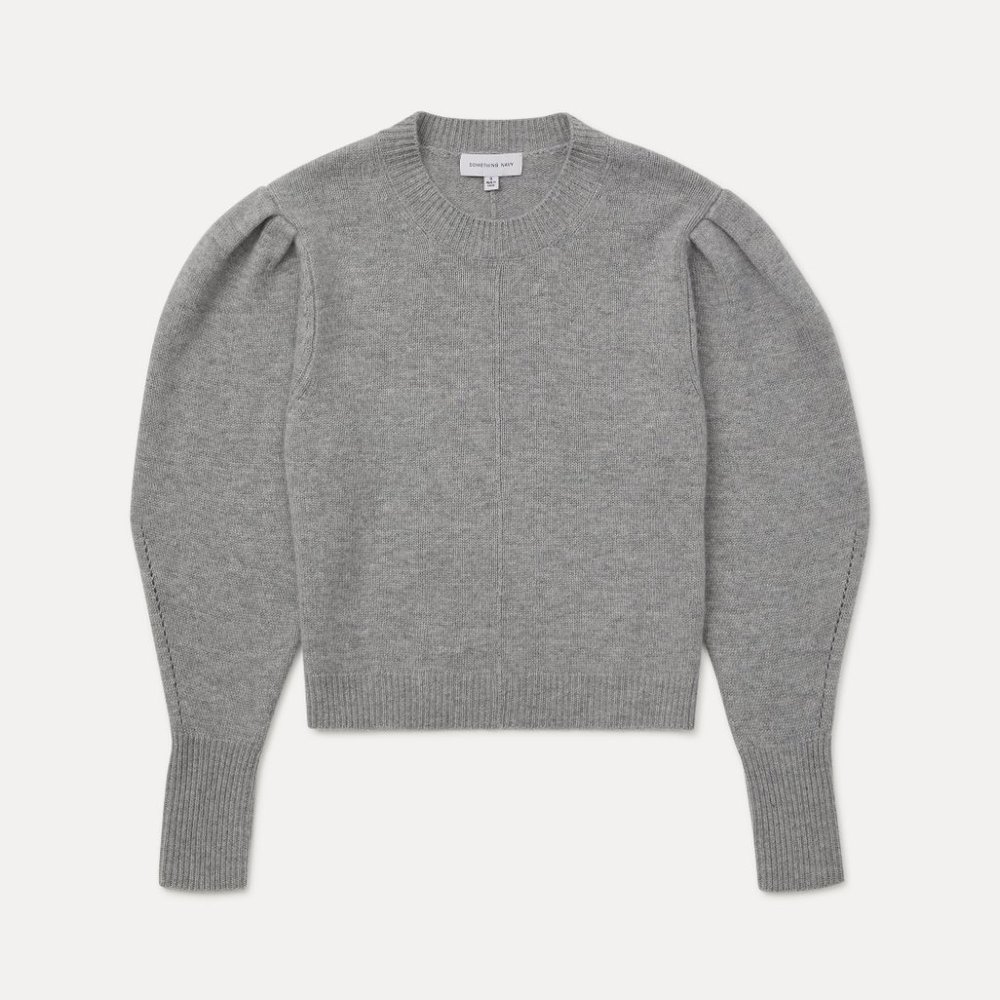 Something Navy Minnie Puff Sleeve Sweater